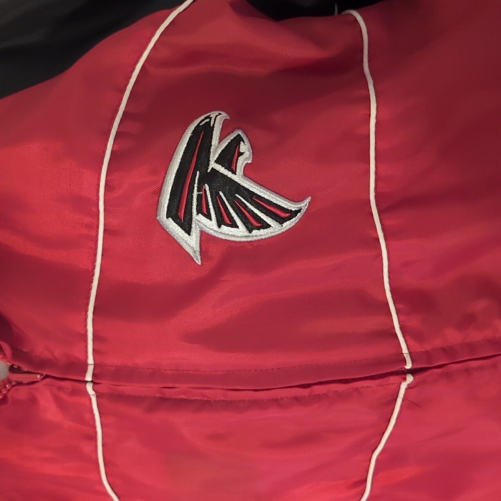 Red and Black Jacket with Atlanta Falcons Logo - Picture 2 of 7